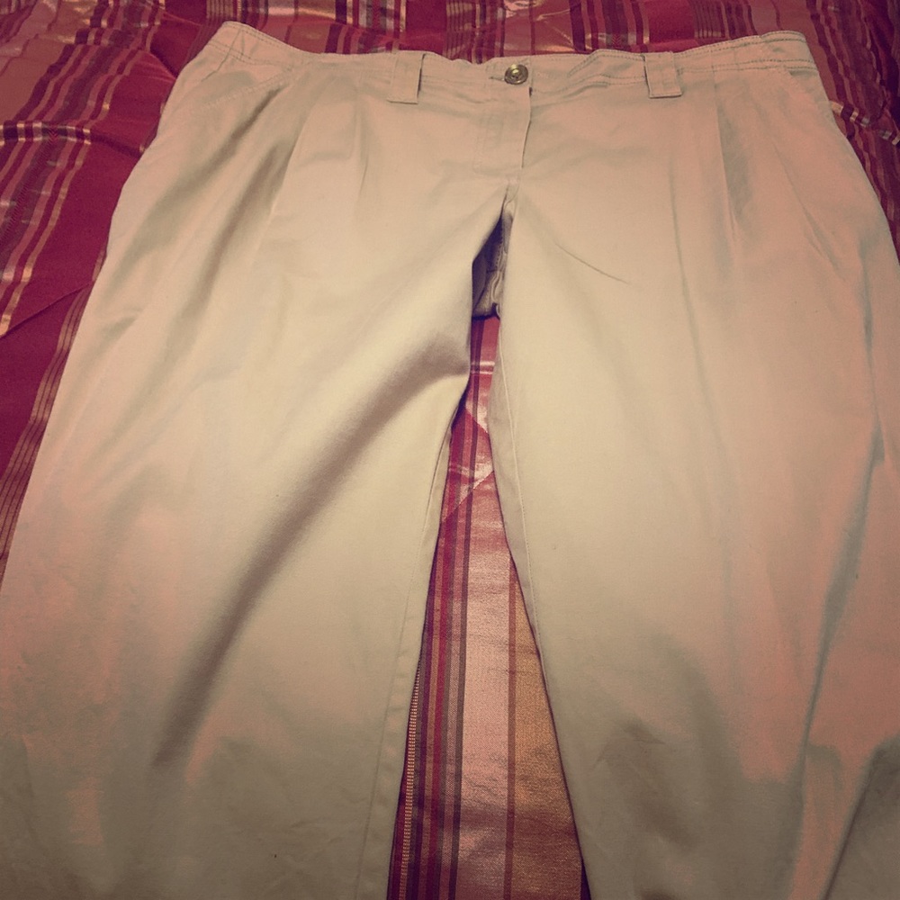 Burberry slacks in khaki brown, size 14